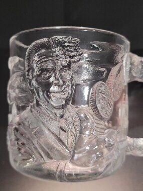 Vintage McDonald's Batman Forever Collectors Glass Two Face 1995 DC Comics